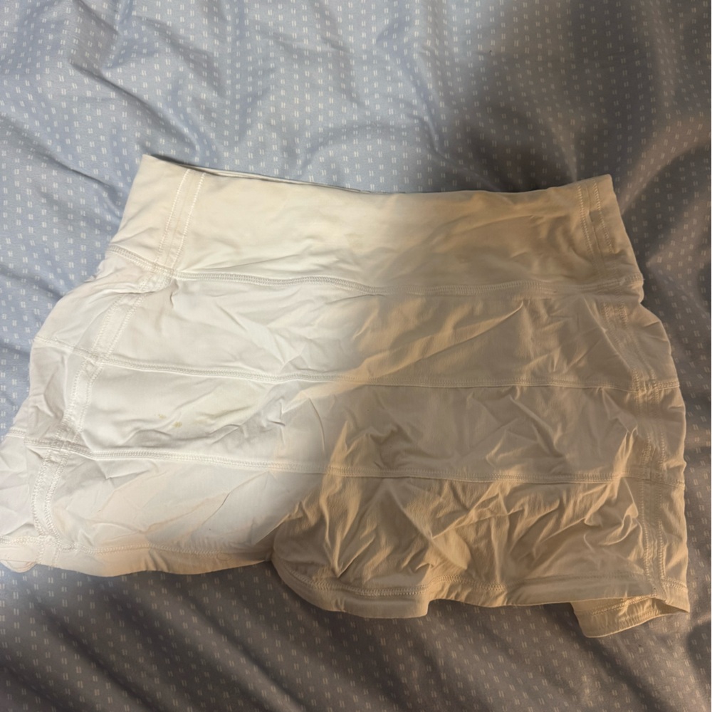 Lululemon White Pace Rival Skirt